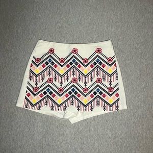 Miami White Skort with Embroidered Design